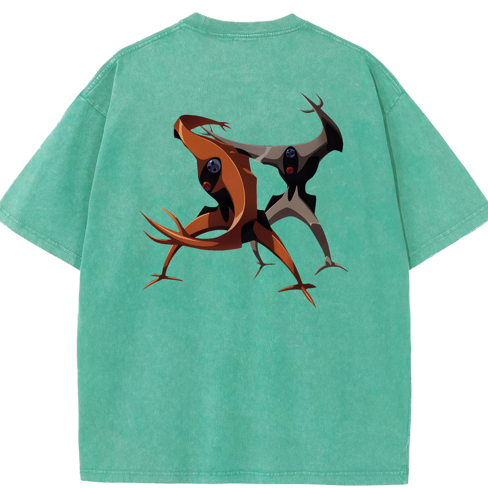 （画像用） EVA 新世紀エヴァンゲリオン 綿100% ヴィンテージ風 半袖Tシャツ（背面プリント）